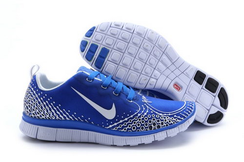 Nike Free Run 5.0 V4 Mens Shoes Silver Blue China